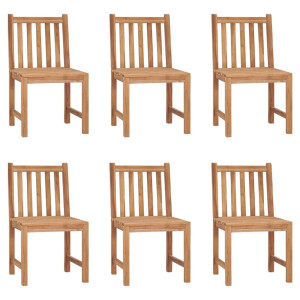 vidaXL Tuinstoelen 6 st massief teakhout