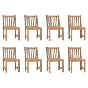 vidaXL Tuinstoelen 8 st massief teakhout