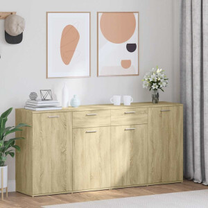 vidaXL Dressoir 160x36x75 cm bewerkt hout sonoma eikenkleurig