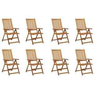 vidaXL Tuinstoelen 8 st inklapbaar massief acaciahout