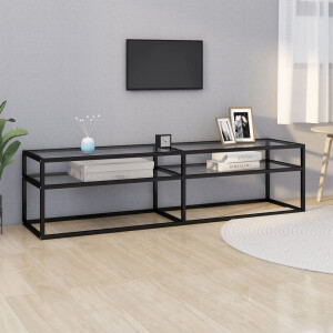 vidaXL Tv-meubel 160x40x40,5 cm gehard glas transparant