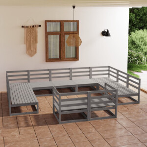 vidaXL 11-delige Loungeset massief grenenhout