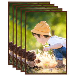 vidaXL Fotolijsten 5 st voor wand of tafel 50x70 cm MDF bronskleurig