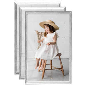vidaXL Fotolijsten 3 st voor tafel 10x15cm MDF zilverkleurig