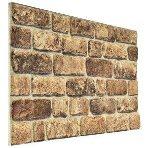 vidaXL Wandpanelen 10 pcs Donker Zand 100 x 50 cm EPS-schuim