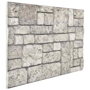 vidaXL Wandpanelen 10 pcs Grijs 100 x 50 cm EPS-schuim