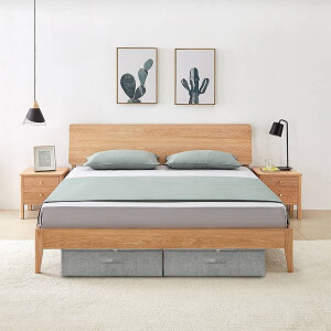 vidaXL Opbergbox 70x40x18 cm stof grijs