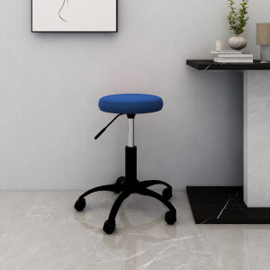 vidaXL Kantoorstoel draaibaar fluweel blauw