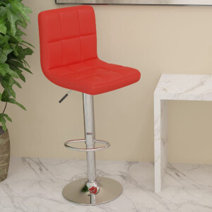 vidaXL Barkruk kunstleer rood