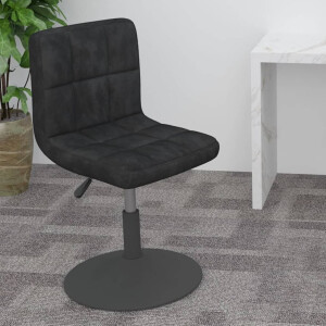 vidaXL Barkruk draaibaar fluweel zwart