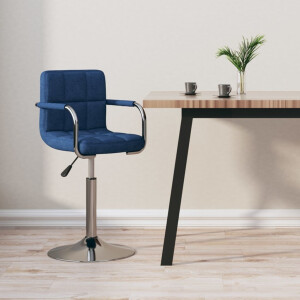 vidaXL Barkruk stof blauw