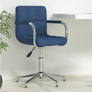 vidaXL Kantoorstoel draaibaar stof blauw