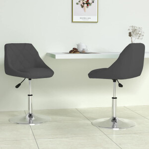 vidaXL Eetkamerstoelen draaibaar 2 st fluweel zwart