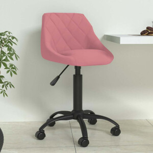 vidaXL Eetkamerstoel fluweel roze