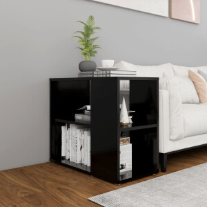 vidaXL Bijzetkast 60x30x50 cm bewerkt hout zwart