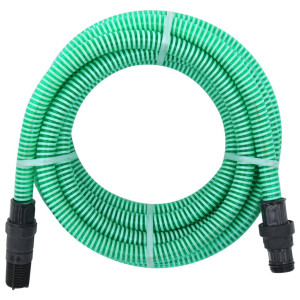 vidaXL Zuigslang met PVC koppelingen 1,1'' 7 m PVC groen