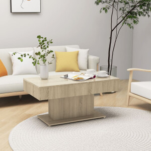 vidaXL Salontafel 96x50x45 cm bewerkt hout sonoma eikenkleurig