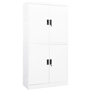 vidaXL Kantoorkast 90x40x180 cm staal wit