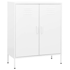 vidaXL Opbergkast 80x35x101,5 cm staal wit