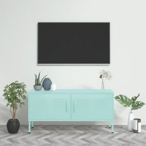 vidaXL Tv-meubel 105x35x50 cm staal mintkleurig