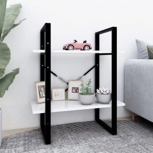 vidaXL Boekenkast met 2 schappen 60x30x70 cm bewerkt hout wit