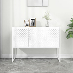 vidaXL Dressoir 105x35x75 cm staal wit
