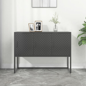 vidaXL Dressoir 105x35x75 cm staal antracietkleurig