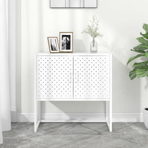 vidaXL Dressoir 75x35x75 cm staal wit