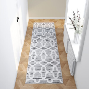 vidaXL Tapijtloper bedrukt wasbaar opvouwbaar 80x300 cm polyester