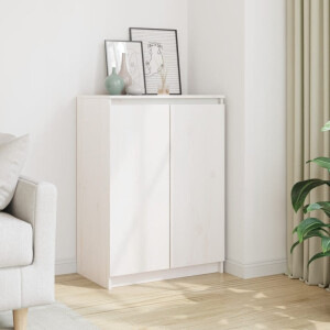 vidaXL Dressoir 60x36x84 cm massief grenenhout wit