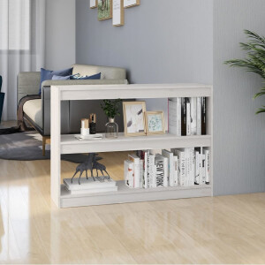 vidaXL Boekenkast/kamerscherm 100x30x71,5 cm grenenhout wit