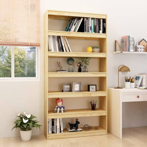 vidaXL Boekenkast / kamerscherm 100x30x200 cm massief grenenhout