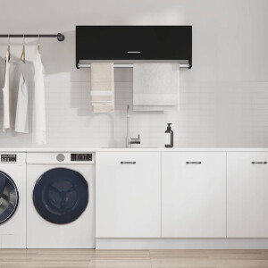 vidaXL Kledingkast 100x32,5x35 cm bewerkt hout zwart