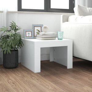 vidaXL Salontafel 50x50x35 cm bewerkt hout wit
