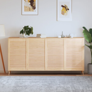 vidaXL Kastdeuren met lamellen 4 st 99,3x59,4 cm massief grenenhout