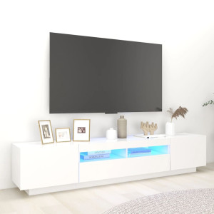 vidaXL Tv-meubel met LED-verlichting 200x35x40 cm wit