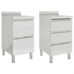 vidaXL Commerciële keukenkasten 2 stuks 50x60x96 cm roestvrij staal