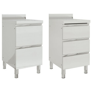 vidaXL Commerciële keukenkasten 2 stuks 50x60x96 cm roestvrij staal