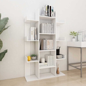 vidaXL Boekenkast 86x25,5x140 cm bewerkt hout wit