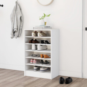 vidaXL Schoenenkast 60x35x92 cm bewerkt hout wit
