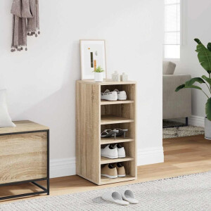 vidaXL Schoenenkast 31,5x35x70 cm bewerkt hout sonoma eikenkleurig