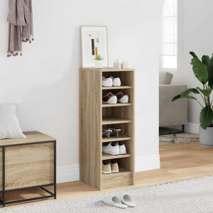 vidaXL Schoenenkast 31,5x35x90 cm bewerkt hout sonoma eikenkleurig