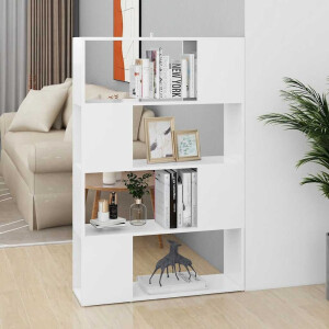vidaXL Boekenkast/kamerscherm 80x24x124,5 cm bewerkt hout wit