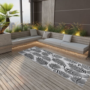vidaXL Buitenkleed ARAKIL 80x250 cm polypropeen zwart