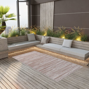 vidaXL Buitenkleed ARAKIL 140x200 cm polypropeen taupe