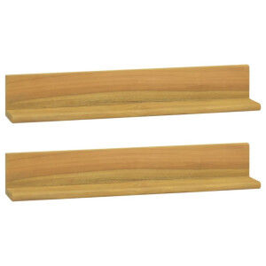vidaXL Wandschappen 2 st 60x10x10 cm massief teakhout