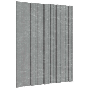 vidaXL Dakpaneel 36 pcs Zilverkleurig 60 x 45 cm Gegalvaniseerd staal