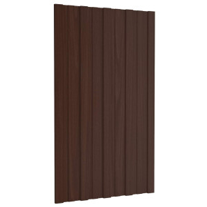 vidaXL Dakpaneel 12 pcs Bruin 80 x 45 cm Gegalvaniseerd staal