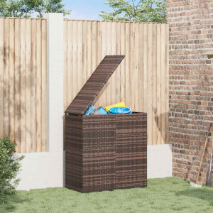 vidaXL Tuinbox 100x49x103,5 cm polyetheen rattan bruin