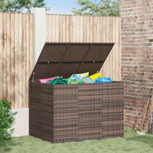 vidaXL Tuinbox 145x100x103 cm polyetheen rattan bruin